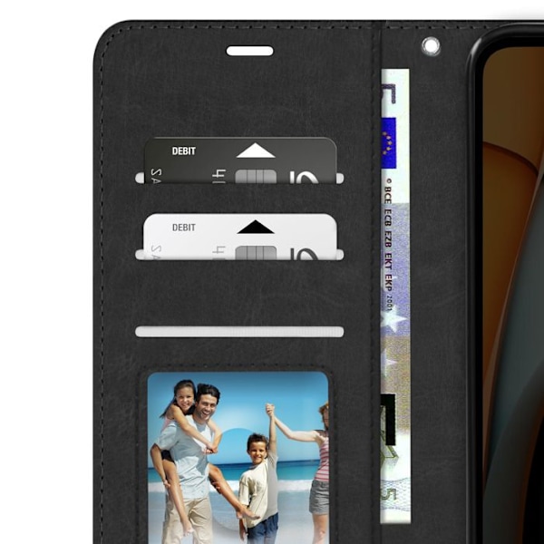 Taske til Xiaomi Redmi A3 - MAYAXESS - Pungholderfunktion med håndledsrem - Sort Svart