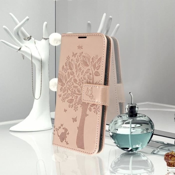 Samsung S22 fodral - FORCELL - Mandala Tree - Fullständigt skydd - Rose Gold Rose guld