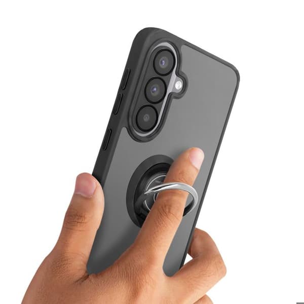 Coque Ring til Samsung Galaxy A57 Forstærket Beskyttelse med Magnetisk Ring Sort Svart
