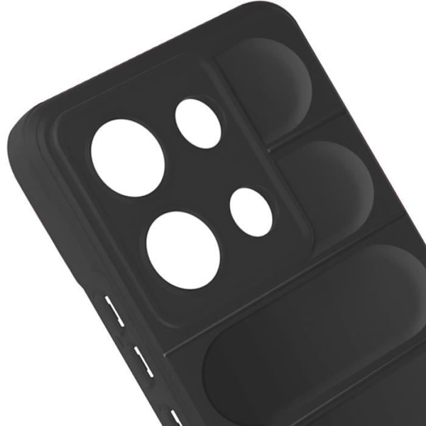Fodral till Xiaomi Redmi Note 13 4G Soft Silikon Anti-Slip Design Svart Svart