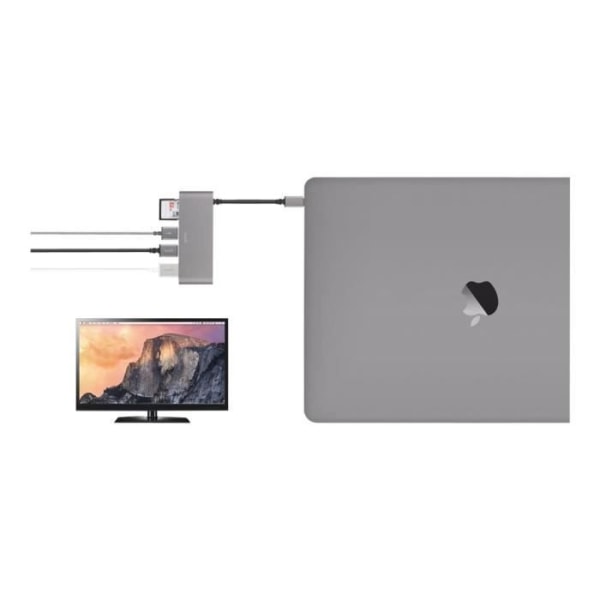 USB-C-portin replikaattori - Moshi - Multimediasovitin - 4K Ultra HD