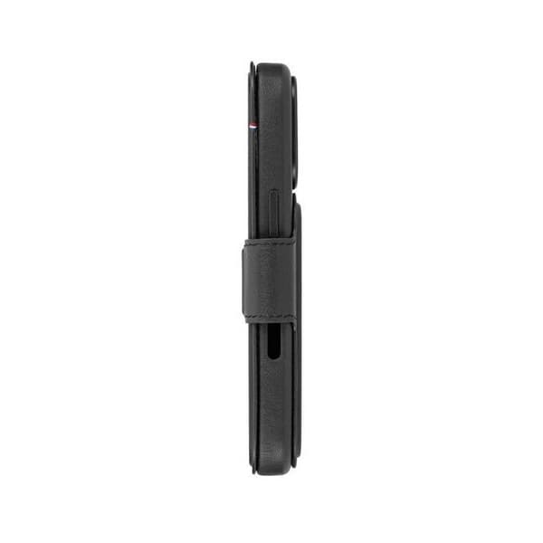MagSafe-fodral - DECODED - iPhone 17 - Full grain läder - Avtagbart folio - Svart Svart