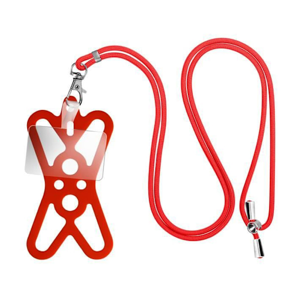 Cordon Smartphone - Universal - Rød - 90cm - Udvidelig - Justerbar Röd