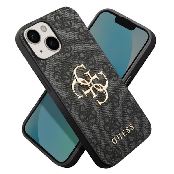 iPhone 13 Mini Kuori Tarkat Leikkaukset ja Kohotetut Reunat Guess Musta Svart