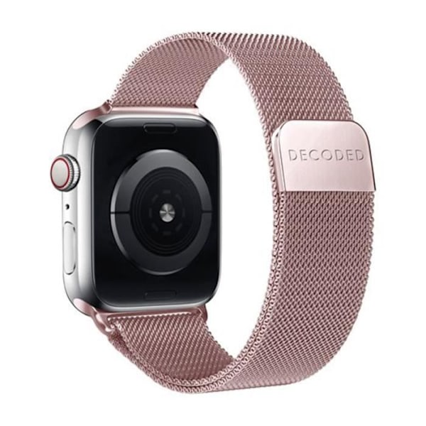 Armband för Apple Watch 38 / 40 / 41 / 42 mm i Milanese mesh Milan Traction Decoded Rose Rosa