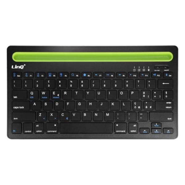 Trådløst tastatur - LinQ - QWERTY - Kompatibel med iOS/Android/Windows - Genopladelig USB-C - Plug and Play