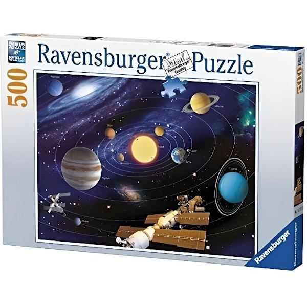 Ravensburger Puslespil - Solsystem - 500 brikker - For børn fra 10 år og derover