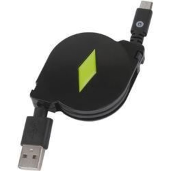 MUVIT INDRÄCKBAR KABEL 2.1A USB/MICRO-USB SVART