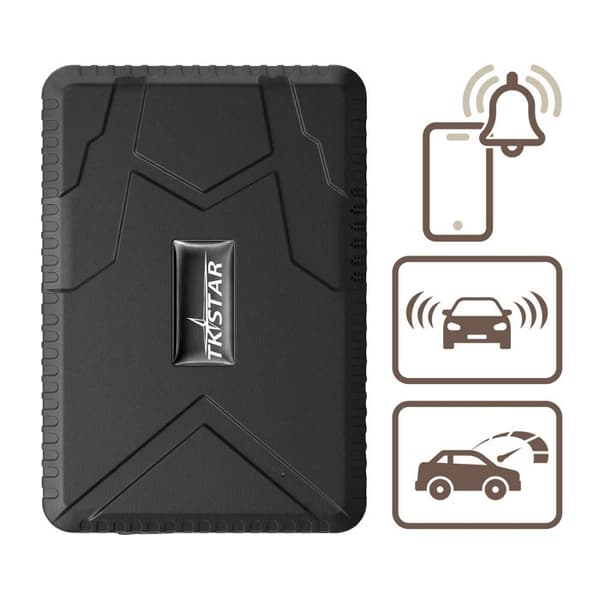 GPS-tracker til køretøj 4G magnetisk tyverisikring 7800 mAh TKSTAR sort