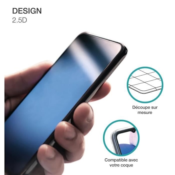 Skärmskydd för Redmi Note 13 4G i 2,5D härdat glas med SmartFrame BigBen Connected Transparent Transparent