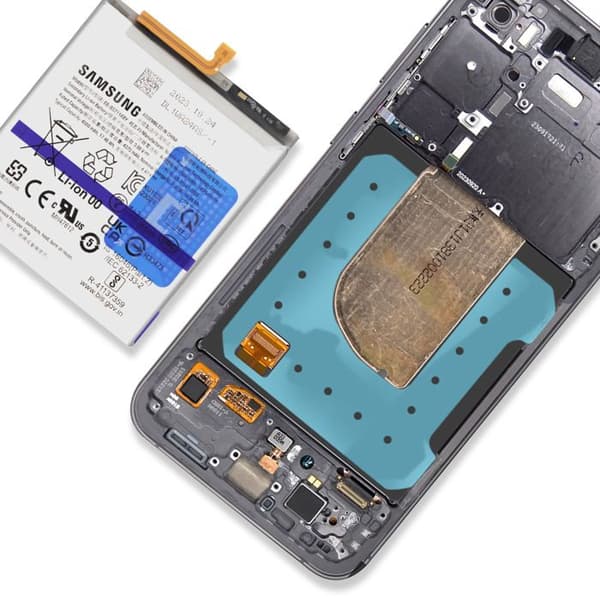 Klæbende Batteri - SAMSUNG - Galaxy S23 FE - Solid fastgørelse - Nem installation - Sort Svart
