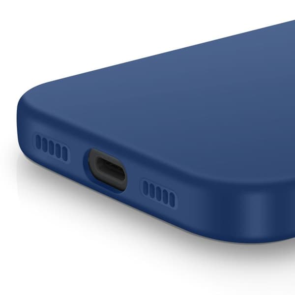 Cover - ADVARSEL - iPhone 17 Pro - Blød Silikone - Skridsikker - Soft-Touch Blå