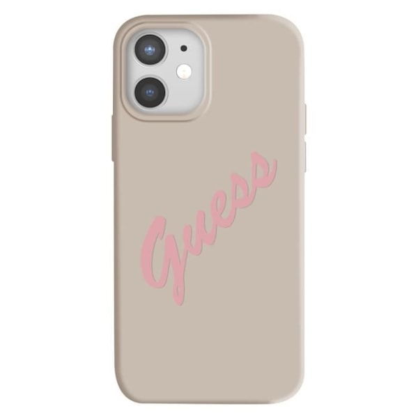 iPhone 12 ja 12 Pro Silikoni Vintage Soft Touch Guess Beige kuori Beige