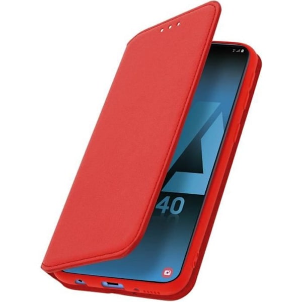 Skal till Samsung Galaxy A40 Folio Plånboksställ Funktion Röd Röd