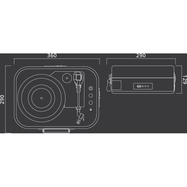 Levytelakka - Muse - MT-207 PGR - 3 nopeutta - Bluetooth 4.0 - Integroitu 5W kaiuttimet Grön