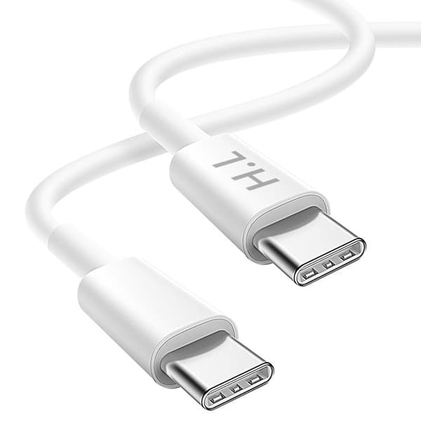 USB-C til USB-C kabel til smartphone / laptop Quick Charge 40W med 2m hvid ledning