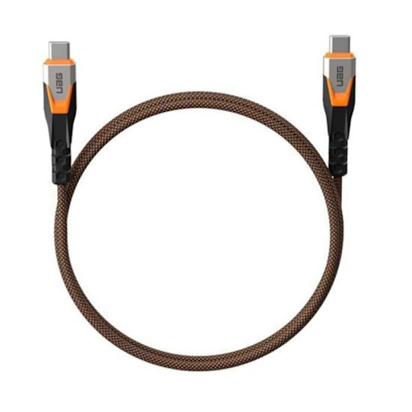 USB-C 3.2 20Gbps Opladnings- og Overførselskabel 240 i Flettet Nylon 0.75m UAG Sort Orange