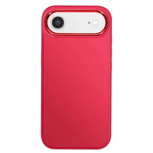 Tilbehørssæt - MAYAXESS - iPhone 17 Air - MagSafe Cover Rød - Hurtigoplader 20W - USB-C Headset Röd