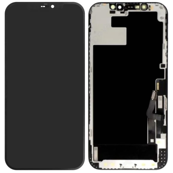 Block Complete iPhone 12 och 12 Pro LCD-skärm Touch Glass kompatibel svart