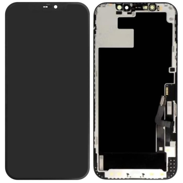 LCD-näyttö - Yhteensopiva - iPhone 12 ja 12 Pro - Kosketusnäyttö - Musta - Helppo vaihto