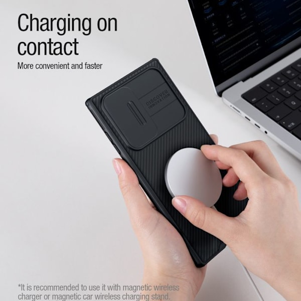 Coque til Samsung Galaxy S22 Ultra Hård Magnetisk CamShield PRO Nillkin Sort Svart