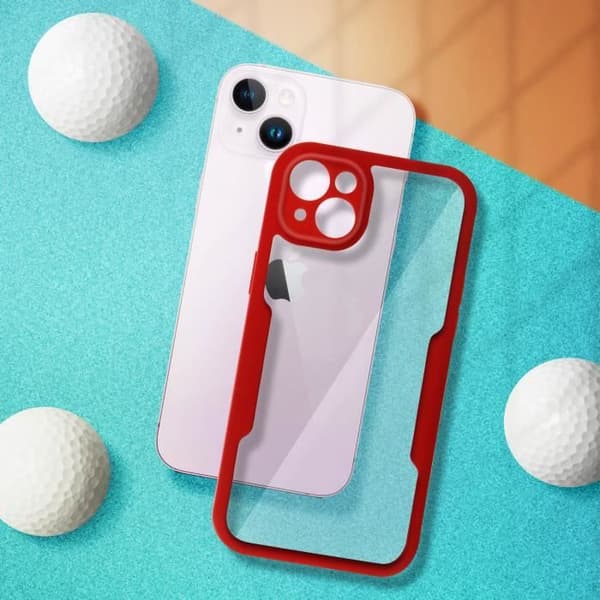 Beskyttelsesskal - AVIZAR - iPhone 14 Plus - Stødabsorberende - Plexiglas - Rødt Polymer Röd
