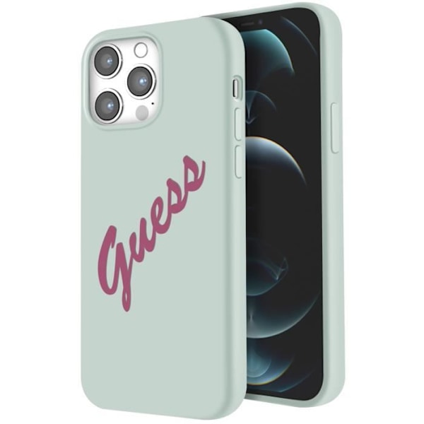 Coque til iPhone 12 Pro Max Silikone Vintage Soft Touch Guess Lys Grøn Grön