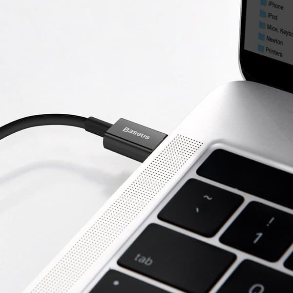 BASEUS sort 1 m 20W PD hurtigladerkabel kompatibel med alle iPhone-modeller sort