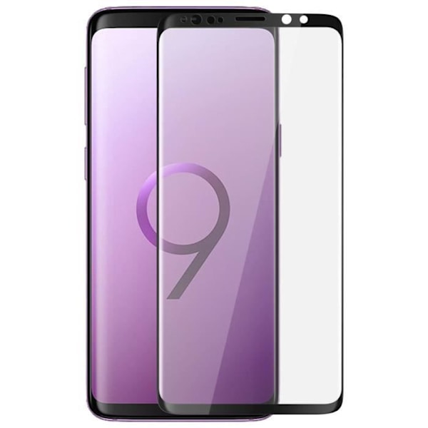 Galaxy S9 Plus film fuldskærmsbeskyttelse sort anti-eksplosion hærdet glas Sort