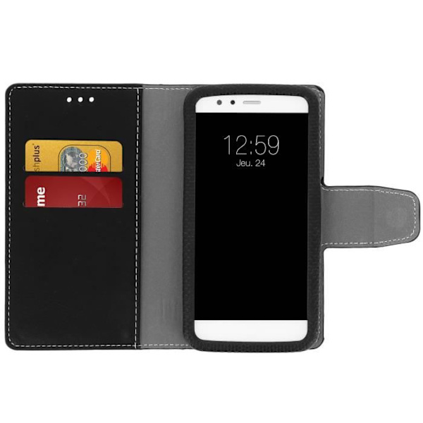 Smartphonefodral - AVIZAR - Universell - Ekoklädsel - Svart - 5 till 5.5 tum Svart