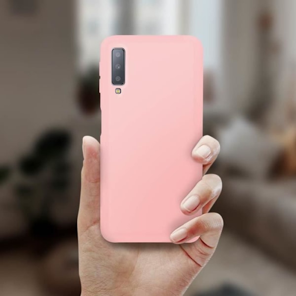Coque - Samsung - Galaxy A7 2018 - Mjuk Skydd - Repellerande - Ljusrosa rosa