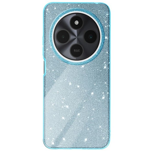 Kimalteleva suojakuori Xiaomi Redmi 14C:lle, iskunkestävä, säihkeä sininen Blå