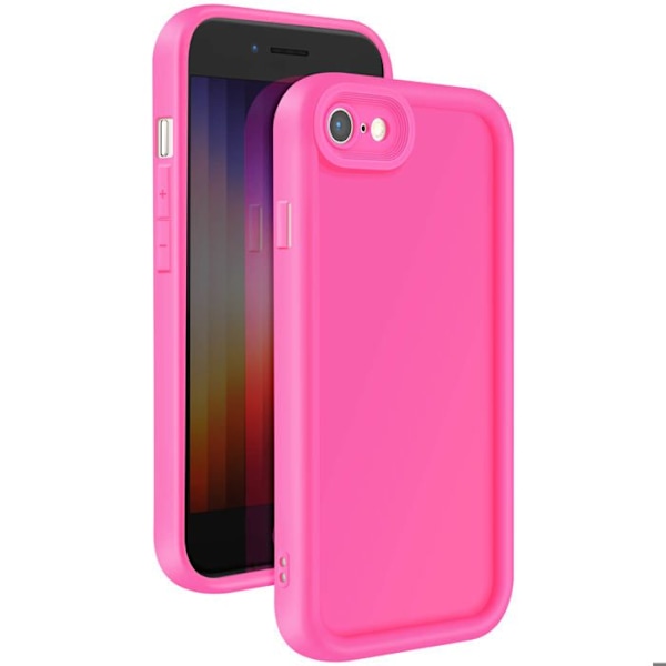 Cover til iPhone SE 2022 / 2020, 8 / 7 Silikone Hævede Kanter Fuchsia Rosa