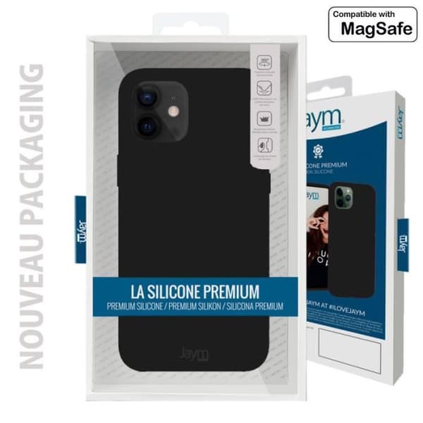 JAYM Soft Cover til iPhone 14 Pro Max - Sort - MagSafe kompatibel - Fuldt lukket beskyttelse Svart