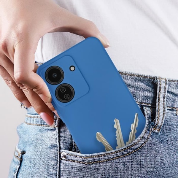 Kotelo Xiaomi Redmi 13C:lle - AVIZAR - Puolijäykkä Soft-touch Matte Blue - Iskunkestävä ja naarmuuntumaton Blå