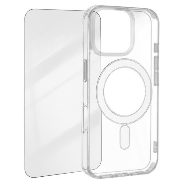 Kotelo iPhone 16 Prolle - 4SMARTS - Iskunkestävä 9H karkaistulla lasilla - Läpinäkyvä Transparent