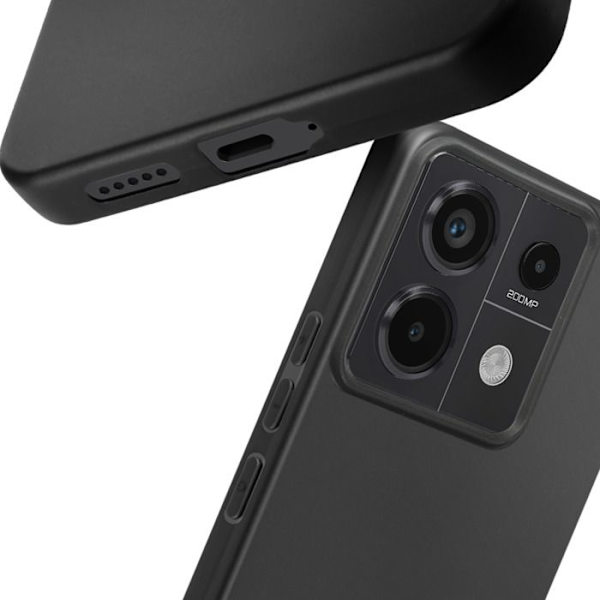 Telefonkåpa - MAYAXESS - Xiaomi Redmi Note 13 Pro 5G - Mjuk silikon - Rep-skydd - Svart Svart