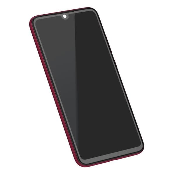 LCD-skärm - Xiaomi - Redmi Note 7 - Förmonterad Touchglass - Röd Chassi - Servicepack Röd