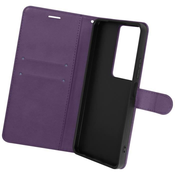Fodral till Oppo A79 Handledsrem Flip Wallet Stand Purple Lila