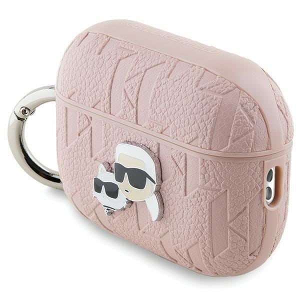 Karl Lagerfeld Monogram Choupette Head Kotelo AirPods Pro 2:lle Pink - KLAP2PGCHPP Rosa