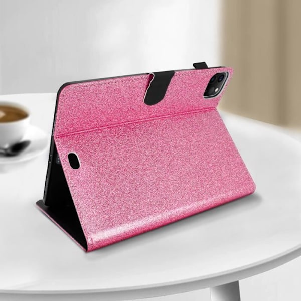 Foliofodral - AVIZAR - iPad Pro 11 2020 / iPad Air 2020 - Rosa - Glitter - Videosupport Rosa