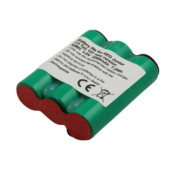 Batteri för AEG Junior 2.0 Typ 141 Ny version NiMH 3.6V 2000mAh 7.2Wh Grön