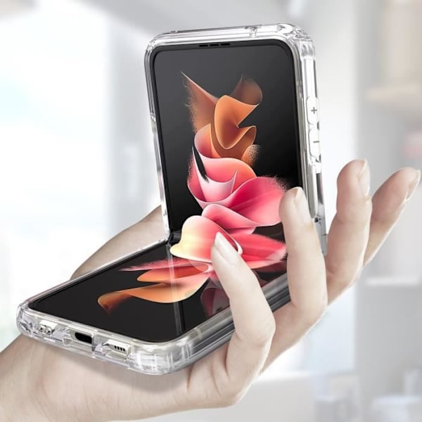 Suojakuori Samsung Galaxy Z Flip 4:lle - AVIZAR - Pehmeä geelisilikoni - Läpinäkyvä Transparent