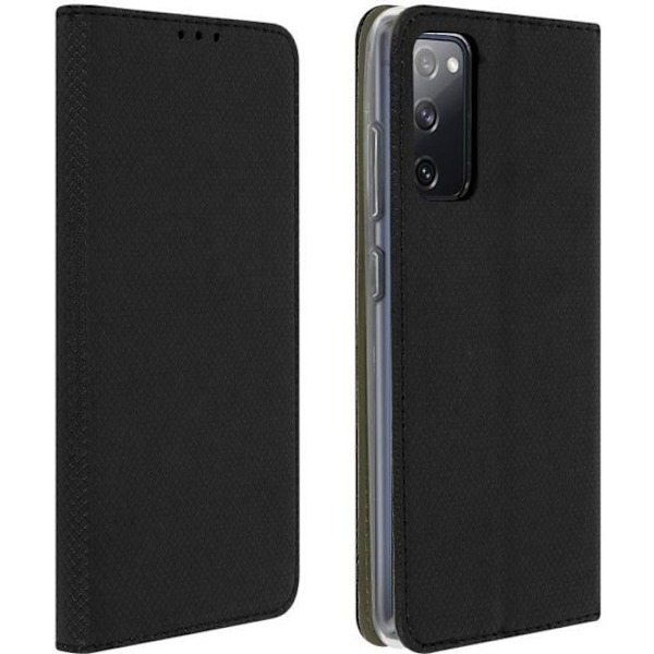 Smartphoneetui - AVIZAR - Samsung Galaxy S20 FE - Øko-læder - Folio Cover - Sort Svart