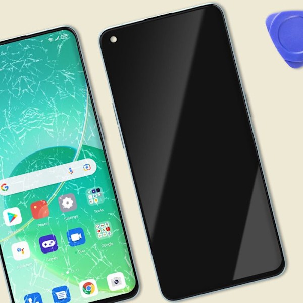 LCD-skærm + Touch-glas til Oppo Reno 6 med blåt chassis Blå