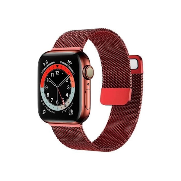 Armband till Apple Watch - EKO - Milanesisk typ i rostfritt stål - Röd Röd