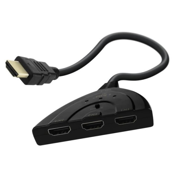 HDMI til 3 HDMI Splitter-kompatible 4K Full HD 1080 LinQ-kontrolknapper