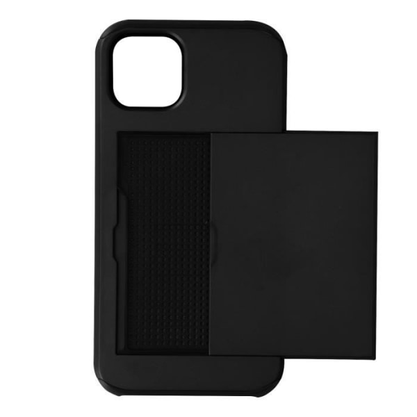 iPhone 13 cover med skydekort opbevaring Shockproof Defender Sort