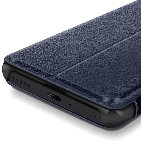 Fodral för Xiaomi Redmi Note 14 Pro och 14 Pro Plus Med Videostöd Mörkblå Blå