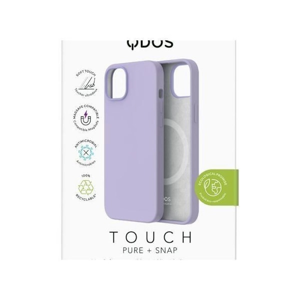 iPhone 14 Plus Touch Pure Case Snapilla, MagSafe QDOS -yhteensopiva, Lavender Lila